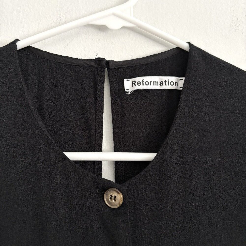 Reformation Black Midi Dress - Picture 4 of 8